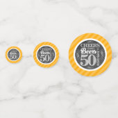 紙吹雪50年のへの応援そしてビールテーブルの コンフェッティ (正面)