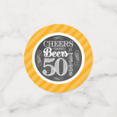 紙吹雪50年のへの応援そしてビールテーブルの コンフェッティ (スモール正面)