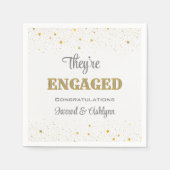 紙吹雪!「やつらだ婚約した!」カスタムナプキン スタンダードカクテルナプキン (正面)