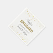 紙吹雪!「やつらだ婚約した!」カスタムナプキン スタンダードカクテルナプキン (角)