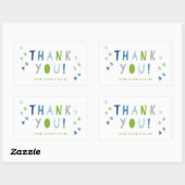 紙吹雪 |キッズ感謝していパーティーステッカー 長方形シール (シート)