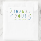 紙吹雪 |キッズ感謝していパーティーステッカー 長方形シール (バッグ)