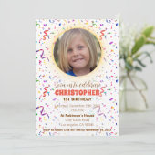 紙吹雪&グミーズ誕生日招待状 招待状 (スタンド正面)