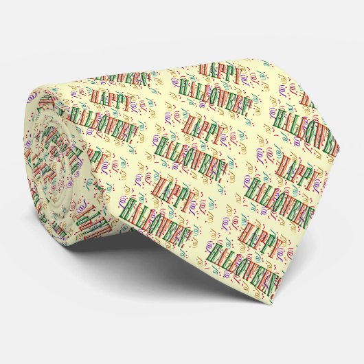 紙吹雪&ハロウィーンフェスティバル文字ネクタイ ネクタイ (ロール)