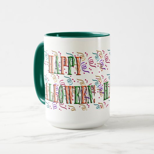 紙吹雪&ハロウィーンフェスティバル文字マグ マグカップ (正面左)