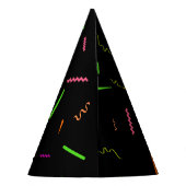 紙吹雪 パターン（の模様が）ある パーティーハット (裏面)