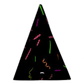 紙吹雪 パターン（の模様が）ある パーティーハット (右)