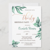 紙吹雪、ブランチ30th誕生日パーティー 招待状 (正面)