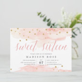 紙吹雪 ポップ・アートの |Sweet sixteen誕生日パーティー 招待状 (スタンド正面)