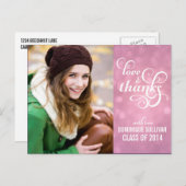 紙吹雪《写真》ぼけ味卒業写真ありがとうはがき ポストカード (正面/裏面)