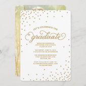 紙吹雪|卒業パーティー招待状 招待状 (正面/裏面)