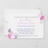 紙吹雪 花の花びら 青 ピンク リハーサル招待状 招待状 (裏面)