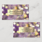 紙吹雪 |金ゴールドブラシ仕上げメタリック |《写真》ぼけ味 名刺 (正面/裏面)