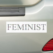 紙吹雪Feminist.jpg バンパーステッカー (車上)