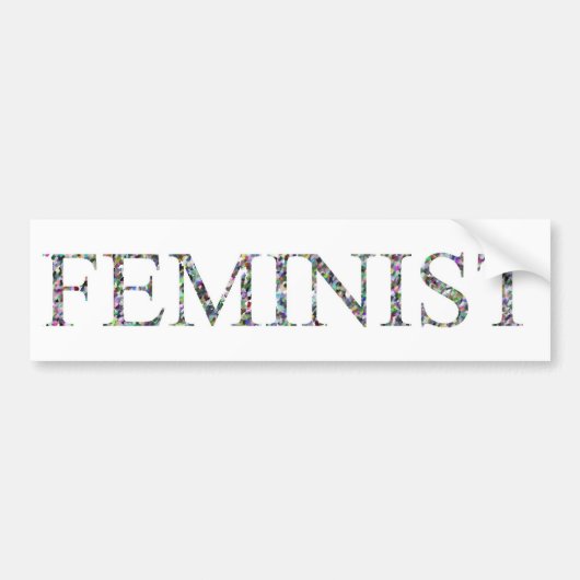 紙吹雪Feminist.jpg バンパーステッカー (正面)