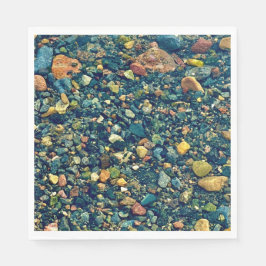 紙商品、パーティー用品、かわいらし小石 スタンダードランチョンナプキン