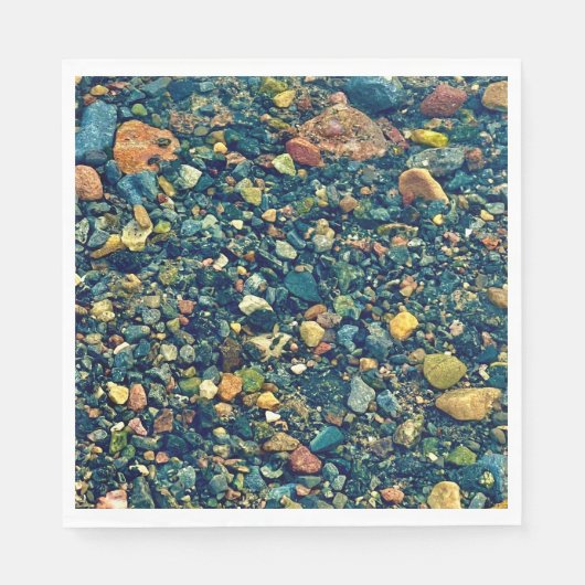 紙商品、パーティー用品、かわいらし小石 スタンダードランチョンナプキン (正面)