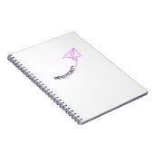 紙型飛行機のスパイラル型手帳 ノートブック (右側)