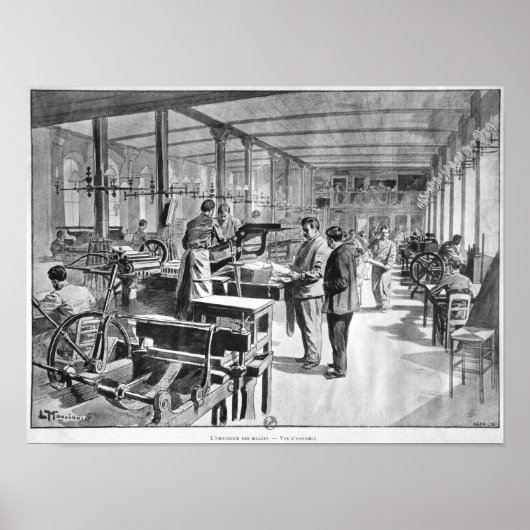 紙幣の印刷 ポスター (正面)