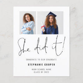 紙彼女はそれを行った2 Photo 2023 Grad Announcement チラシ