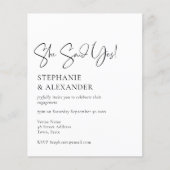 紙彼女はYesスクリプト写真婚約招待状 チラシ (正面)