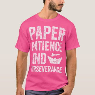紙忍耐と忍耐の折り紙 Tシャツ