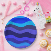 紙感じプレート青 ペーパープレート (パーティー)