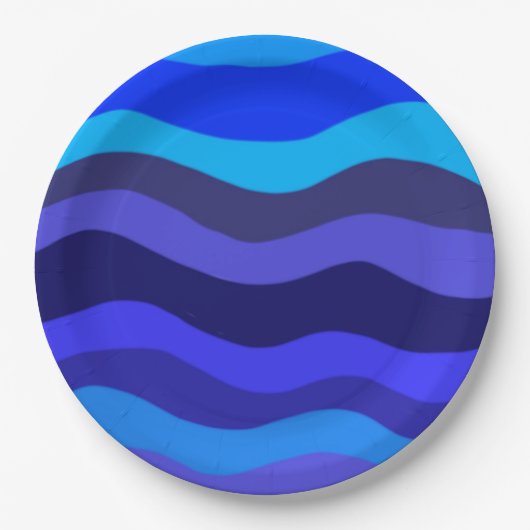 紙感じプレート青 ペーパープレート (正面)