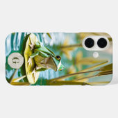 紙折り紙フロッグリリーパッドポンドモノグラム Case-Mate iPhoneケース (裏面 (横))