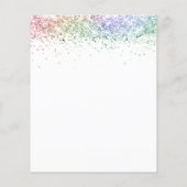 紙数々のカラーグリッター第21のパーティー招待状 チラシ (裏面)