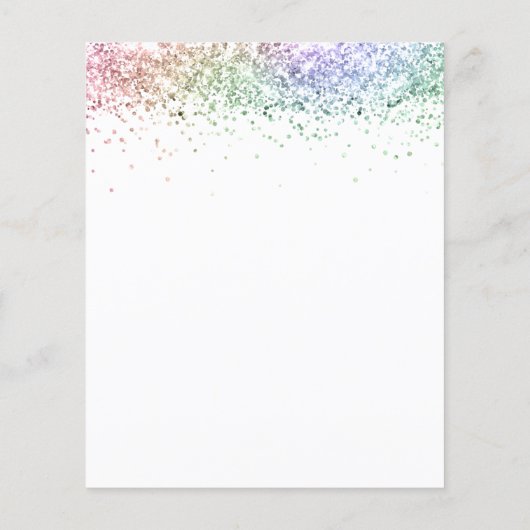 紙数々のカラーグリッター第21のパーティー招待状 チラシ (裏面)