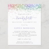 紙数々のカラーグリッター第21のパーティー招待状 チラシ (正面)