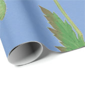 紙日本ののケシを蝶で包む ラッピングペーパー (ロールコーナー)