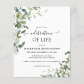 紙植物生命お祝いメモリアル チラシ (正面)