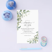 紙植物生命お祝いメモリアル チラシ (シングル)