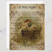 紙楽譜アート・オ・ホーリー・ナイト (正面/裏面)