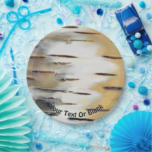 紙樺の木の木の樹皮のイメージ ペーパープレート (パーティー)