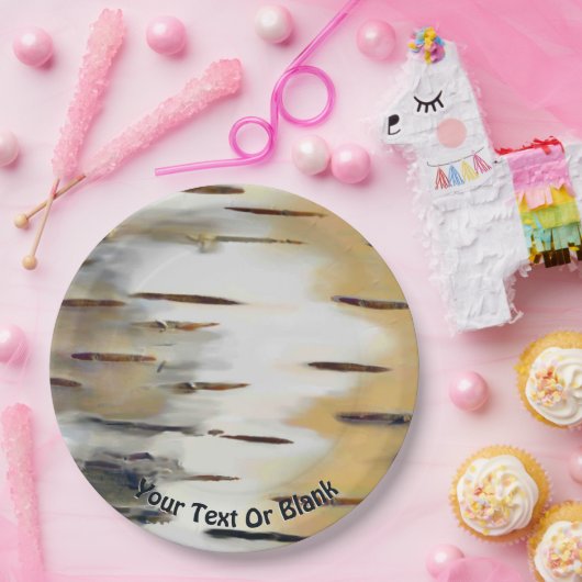 紙樺の木の木の樹皮のイメージ ペーパープレート (パーティー)