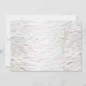 紙樺の木ツリーバーク素朴ウッドブライダルシャワー 招待状 (裏面)