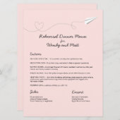 紙機のメニューカード メニュー (正面/裏面)