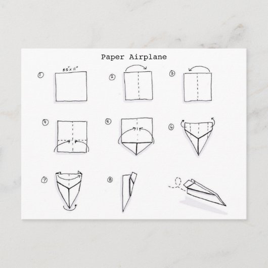 紙機の折り方 ポストカード (正面)