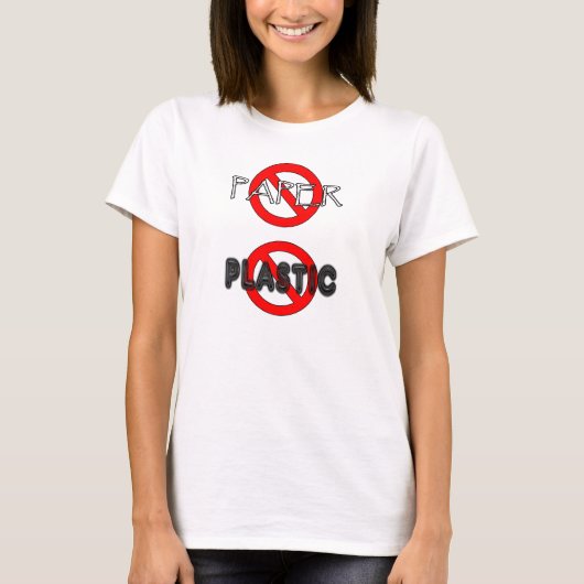 紙無しプラスチックTシャツ無し Tシャツ (正面)