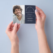 紙男性写真海軍30歳の誕生日パーティー招待状 チラシ (手)