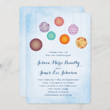 紙白熱［赤熱］光を放つランタ結婚ンズクラウドブルー