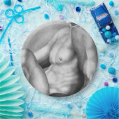 紙皿のための彼 - 美術ヌード・男性・ドローイング ペーパープレート (パーティー)