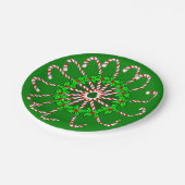 紙皿のキャンディ・ケーンのデザイン ペーパープレート (アングル)