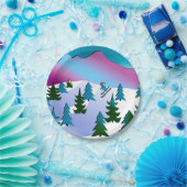 紙皿のスキー斜面の芸術 ペーパープレート (パーティー)