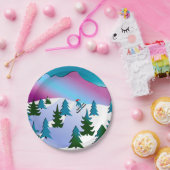 紙皿のスキー斜面の芸術 ペーパープレート (パーティー)