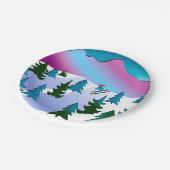 紙皿のスキー斜面の芸術 ペーパープレート (アングル)