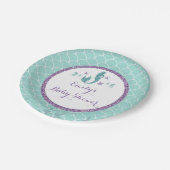 紙皿のベビーシャワーの人魚 ペーパープレート (アングル)